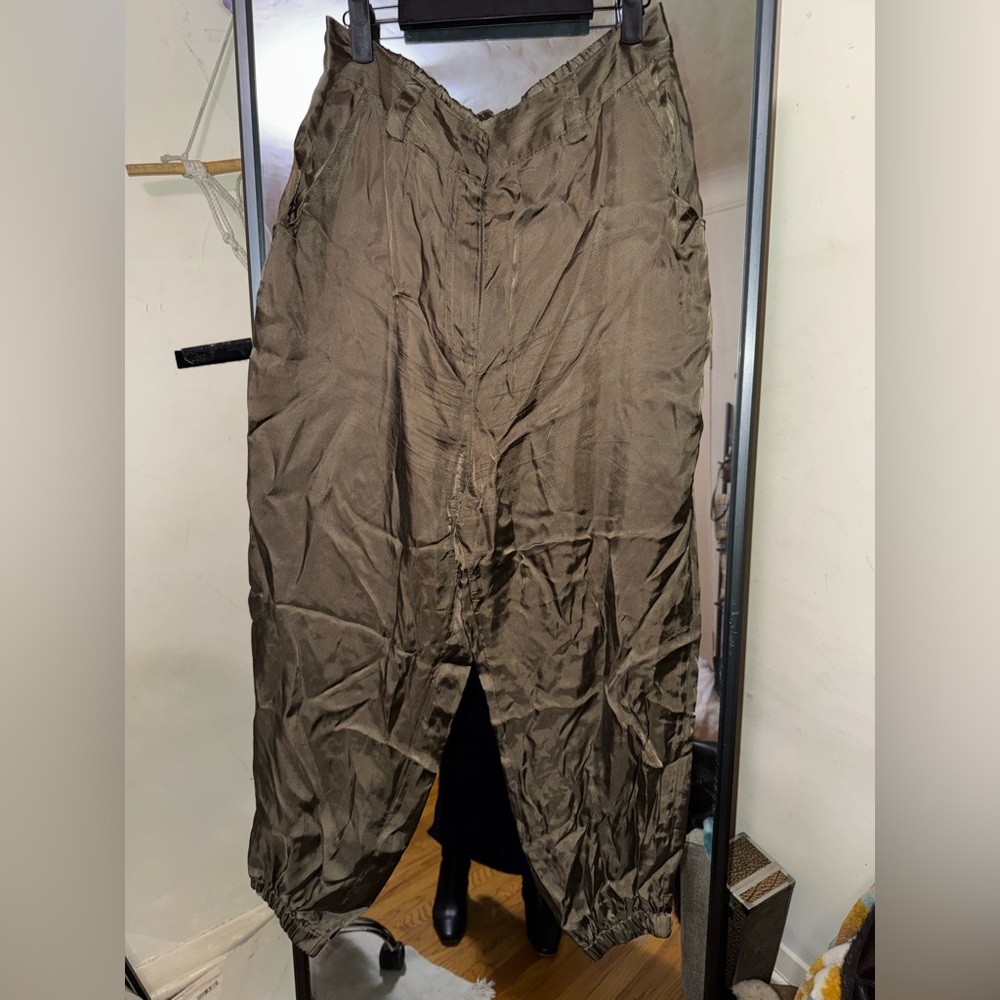 Cinq à Sept Olive Wide Leg Pants- small damage